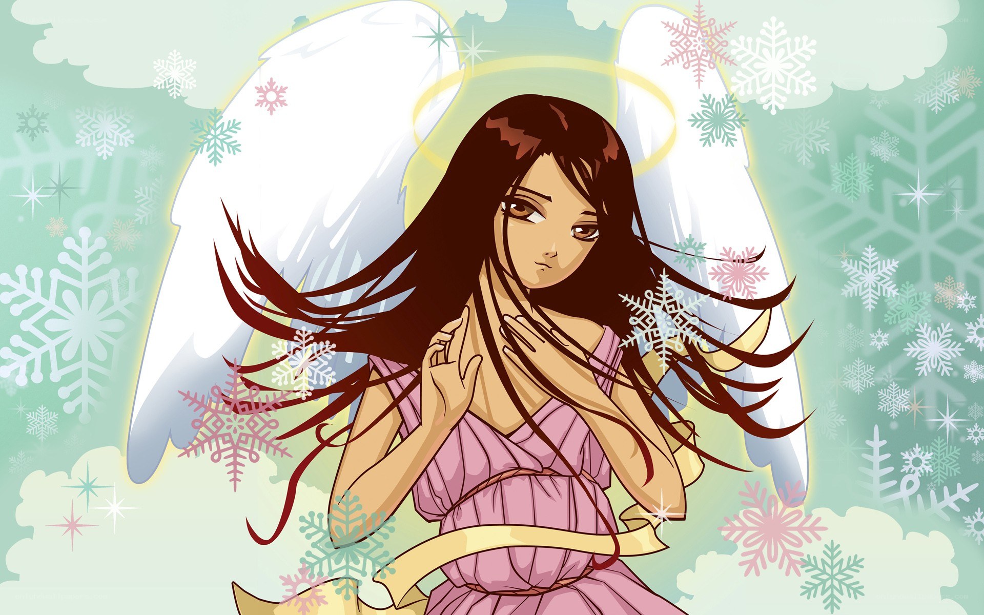 angel with snowflakes