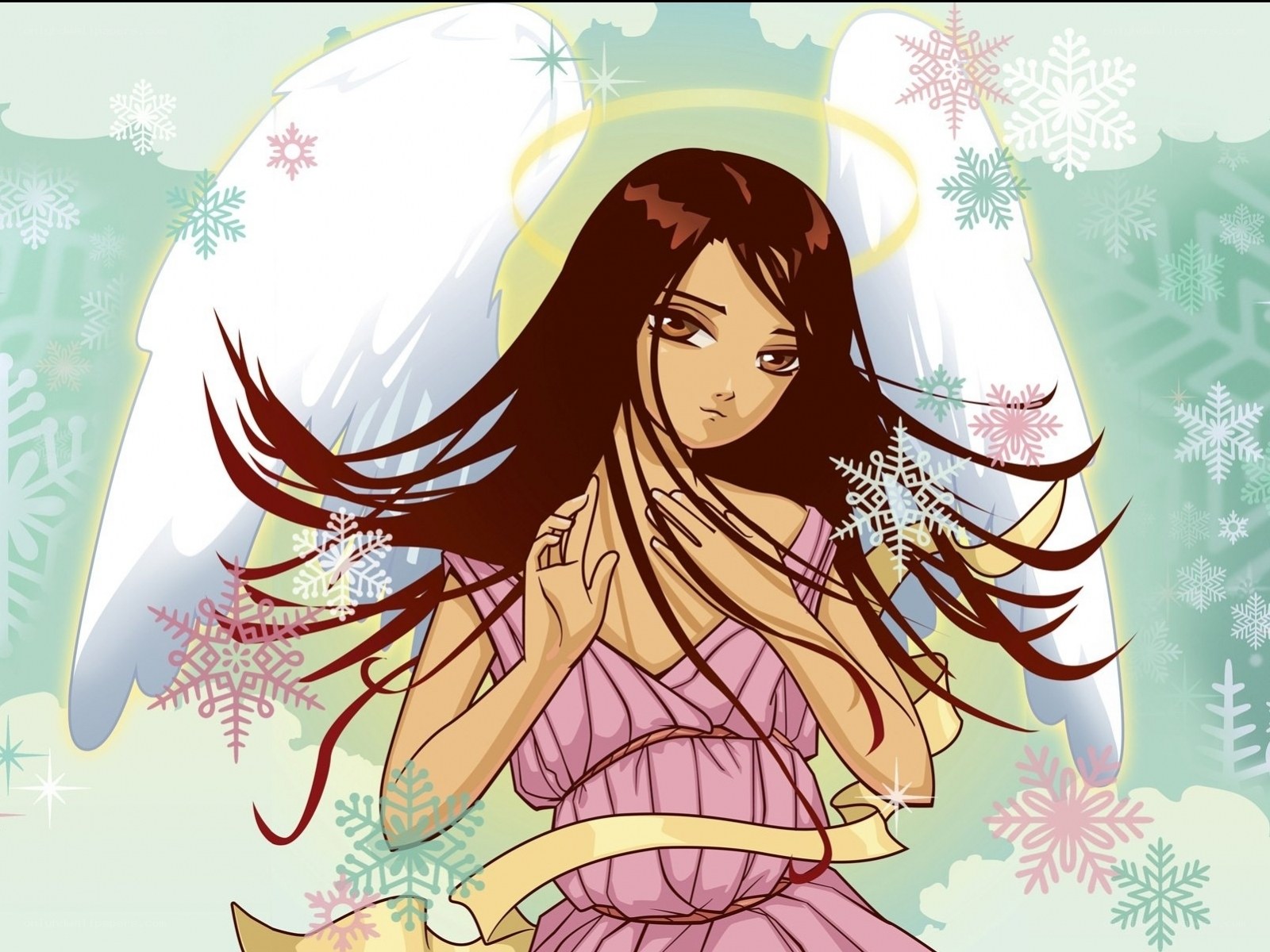 angel with snowflakes