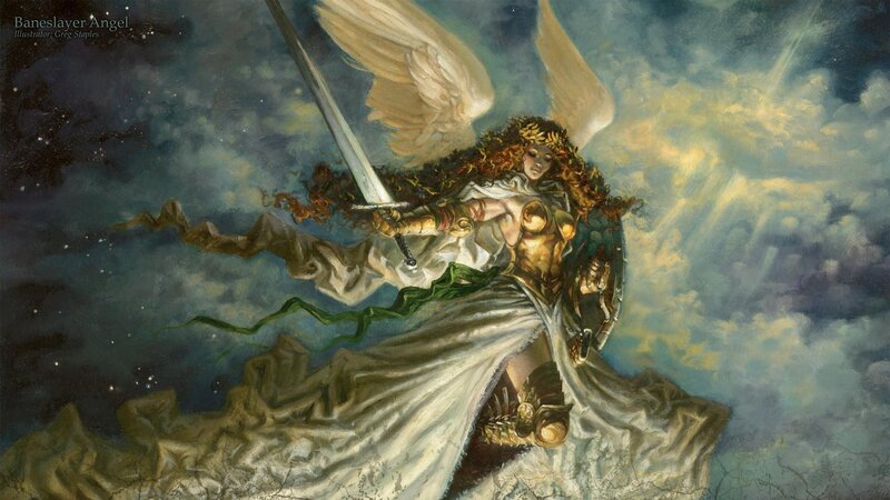 Angel with Sword and Shield — White