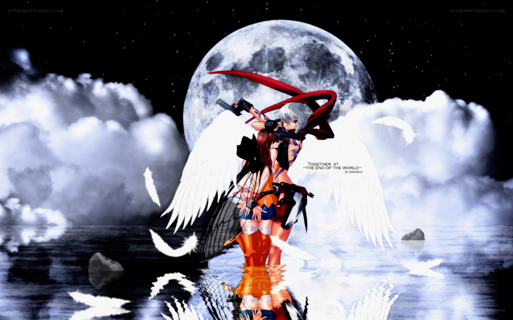 Angel with sword at world's end