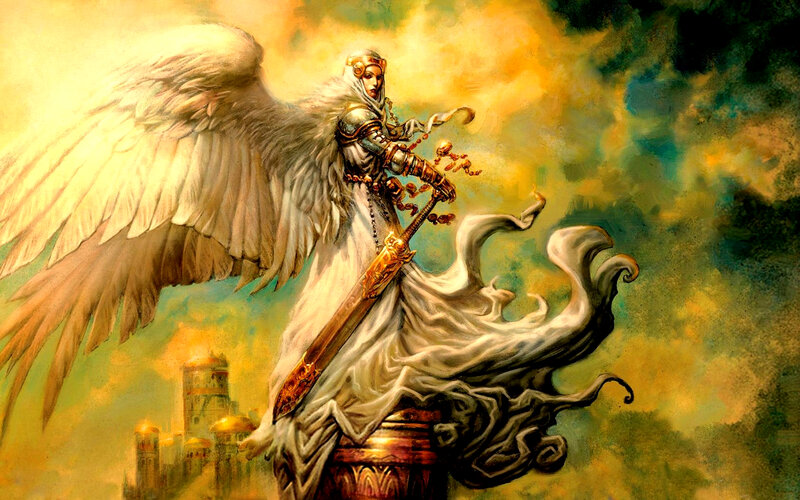 Angel with Sword — Yellow