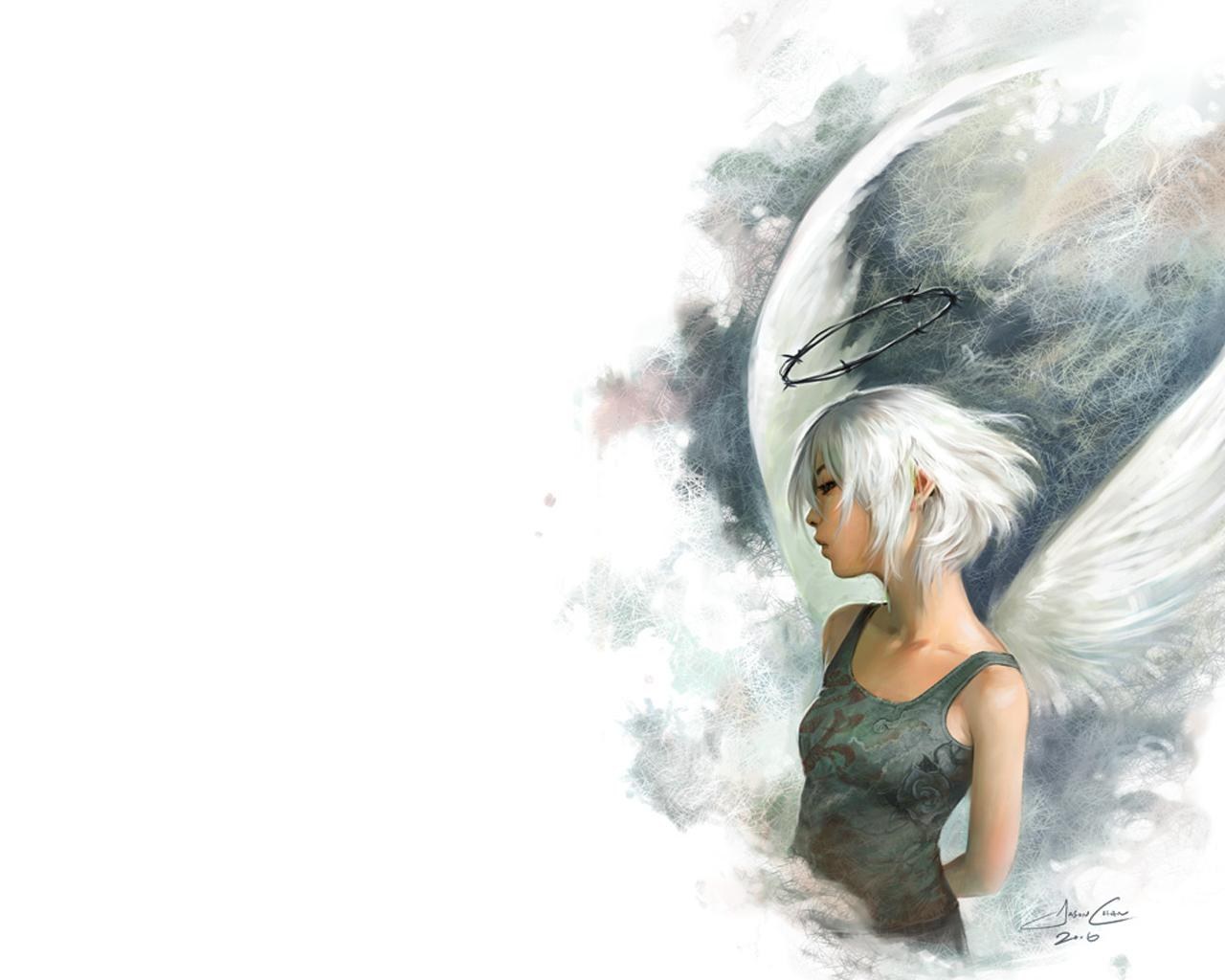 angel with thorn halo