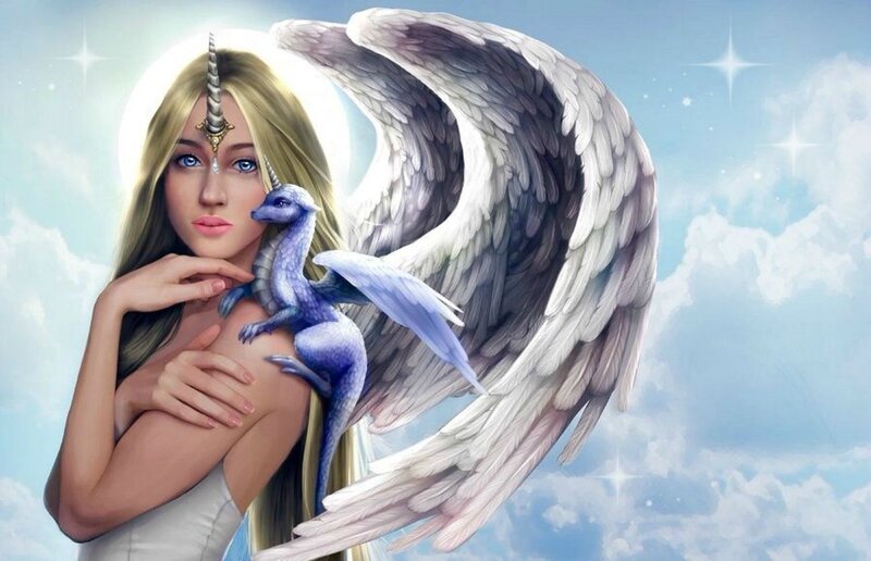 Angel with Unicorn Horn