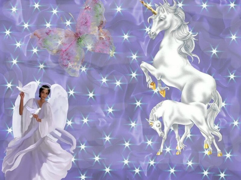 Angel with Unicorns