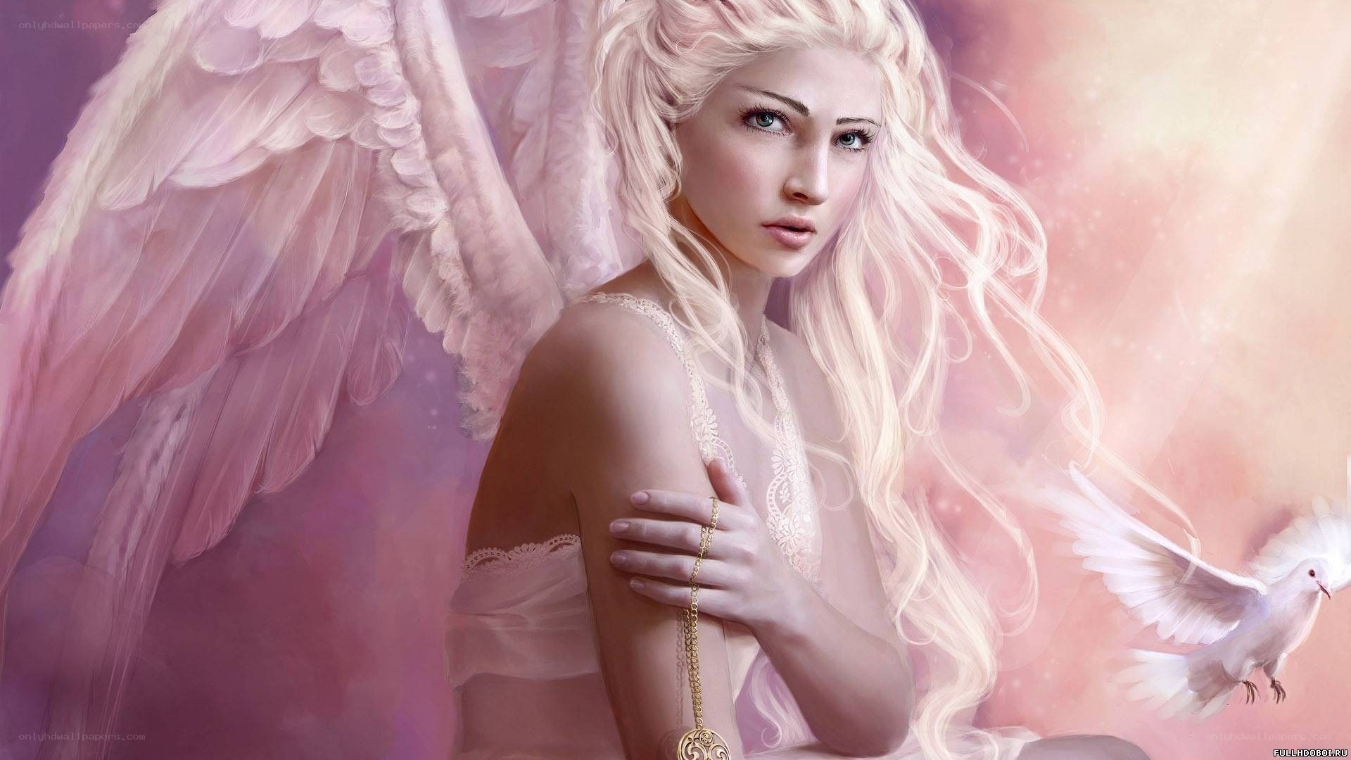 angel with white dove