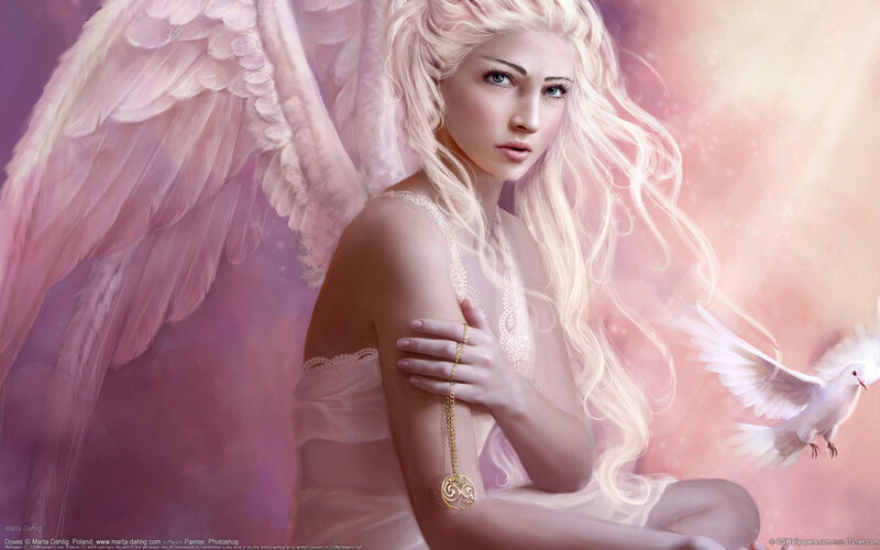 angel with white dove