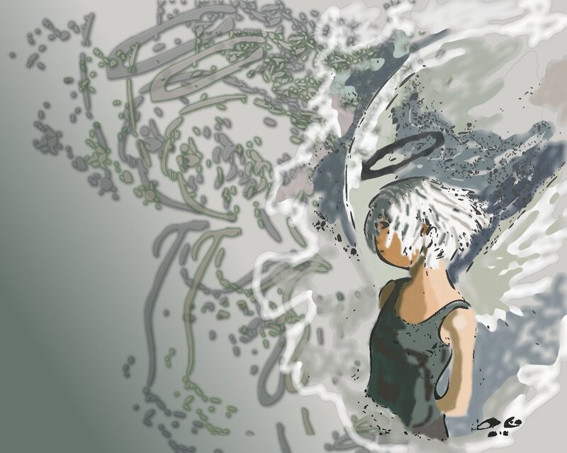 angel with white hair