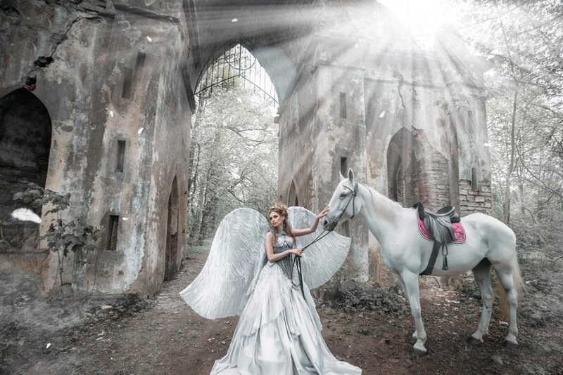 Angel with White Horse — Dramatic