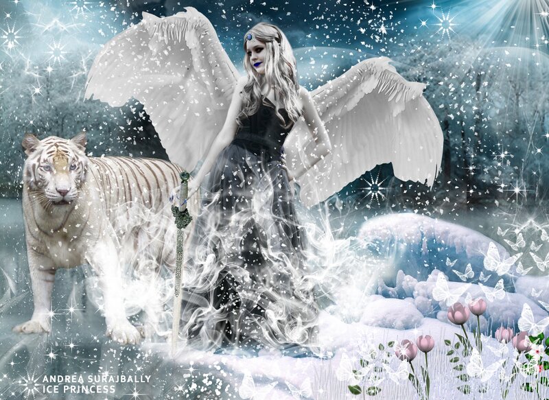 Angel with White Tiger