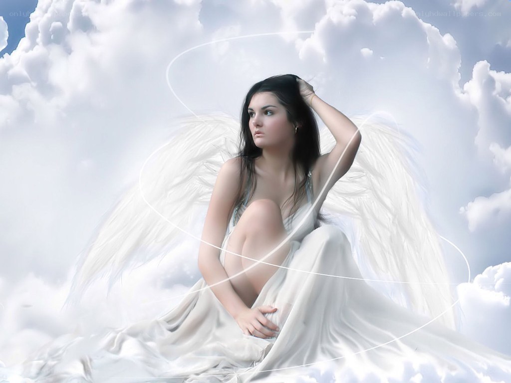 angel with white wings