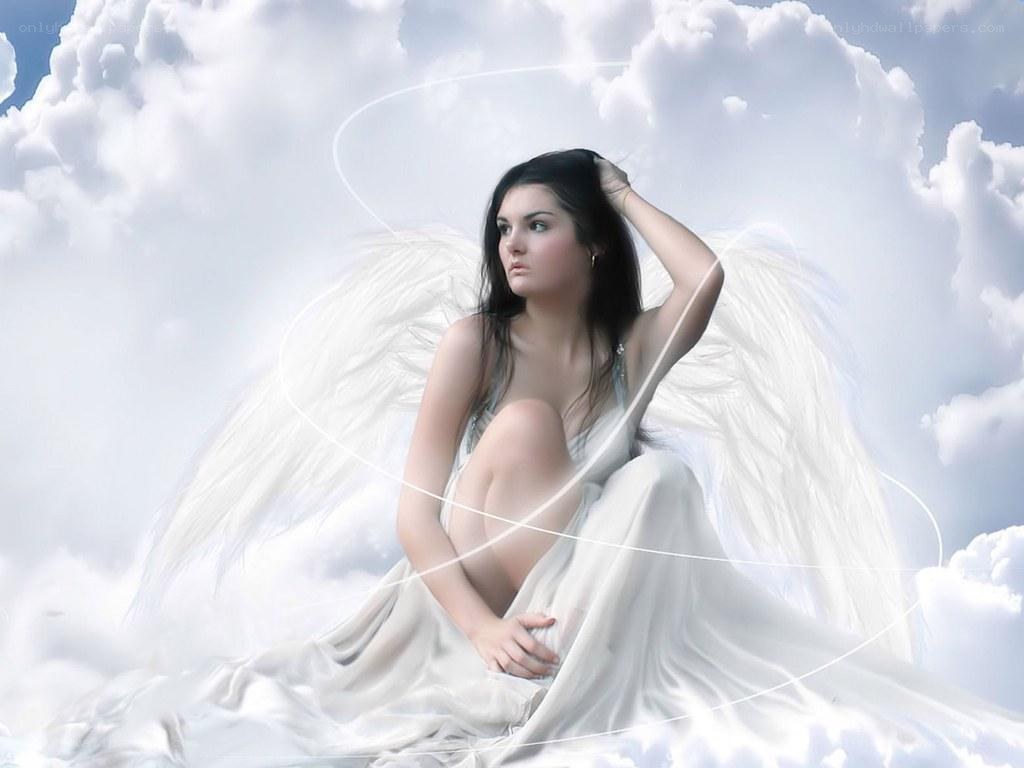 Angel with white wings