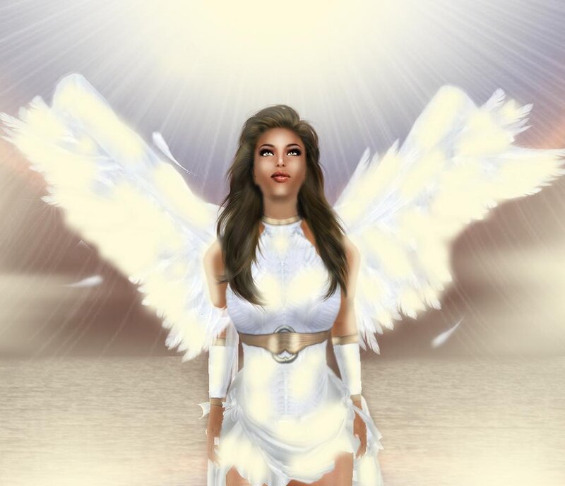 angel with white wings
