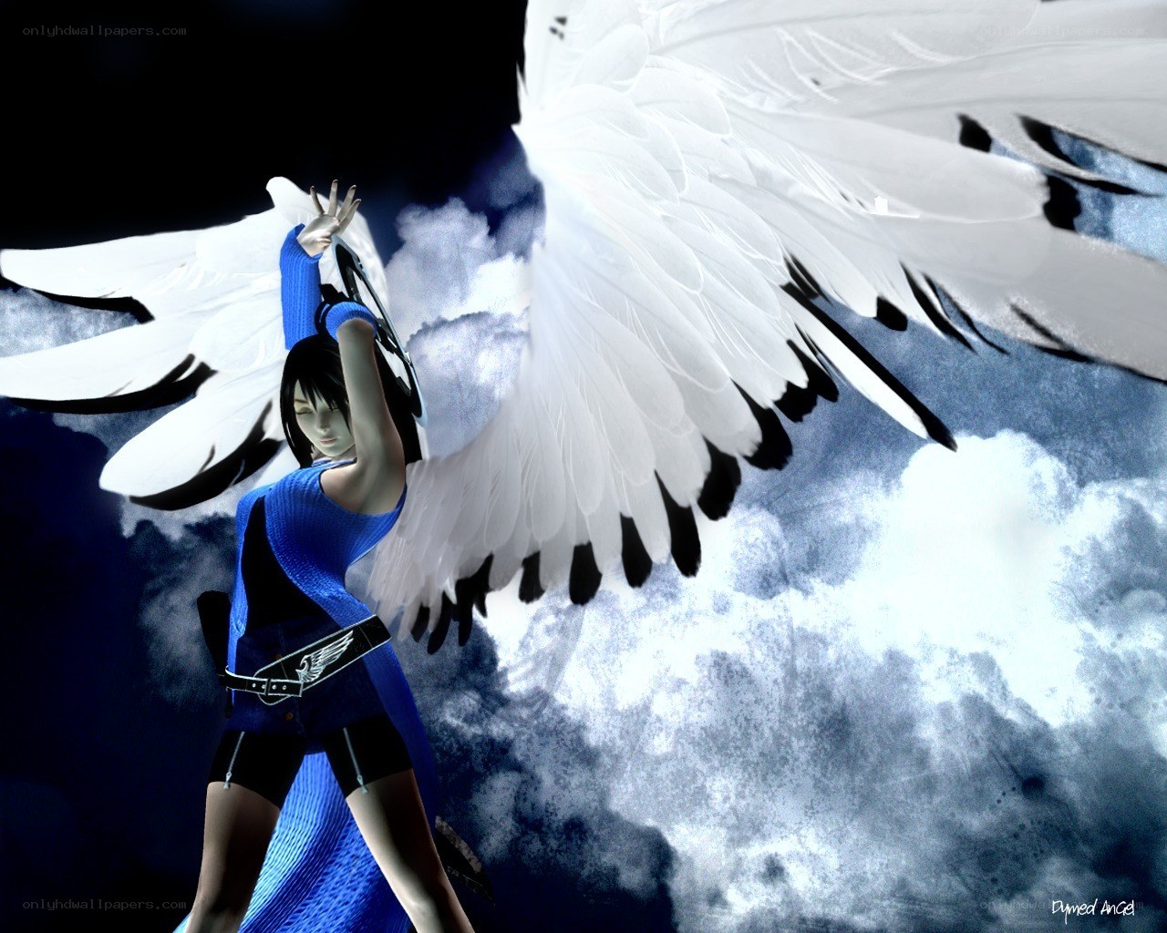 angel with white wings