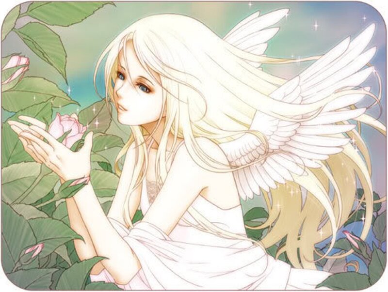 Angel with white wings