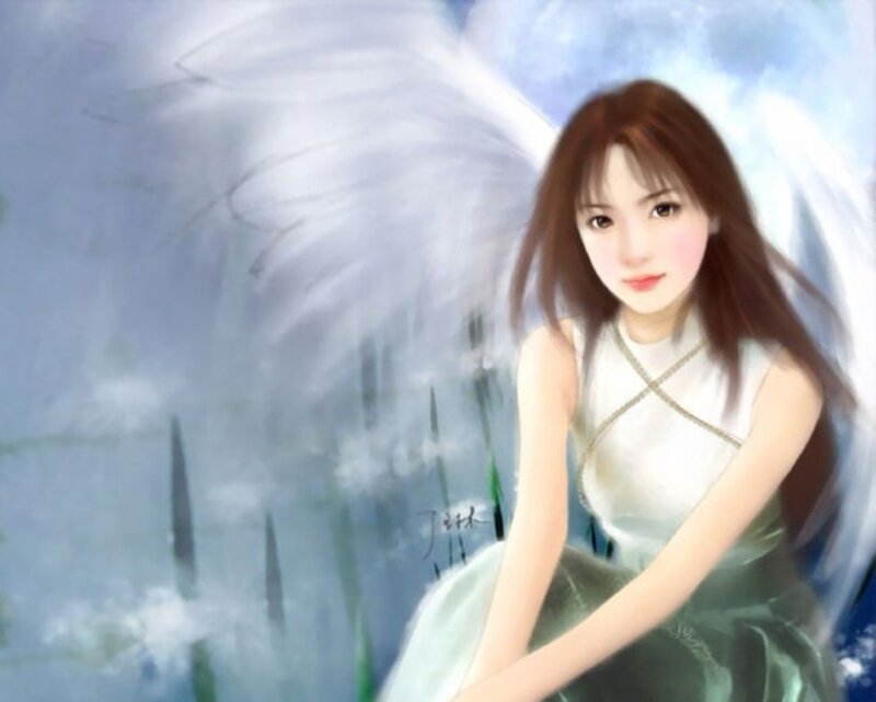 angel with white wings
