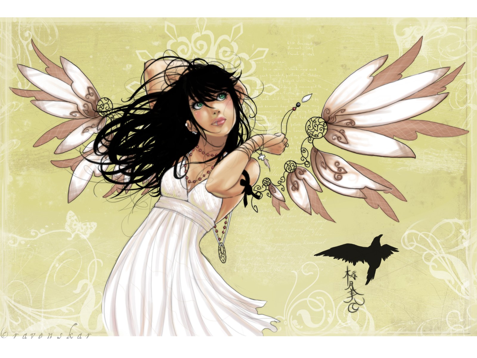 angel with white wings