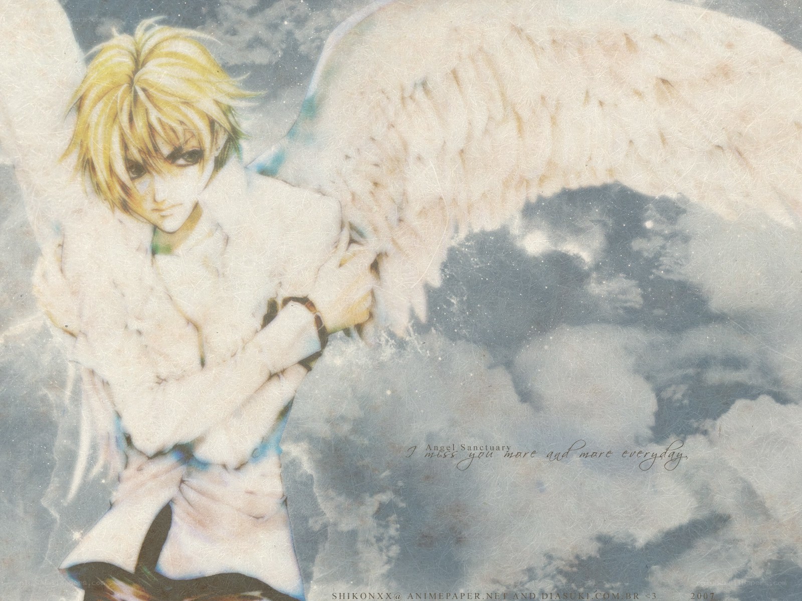 Angel with white wings