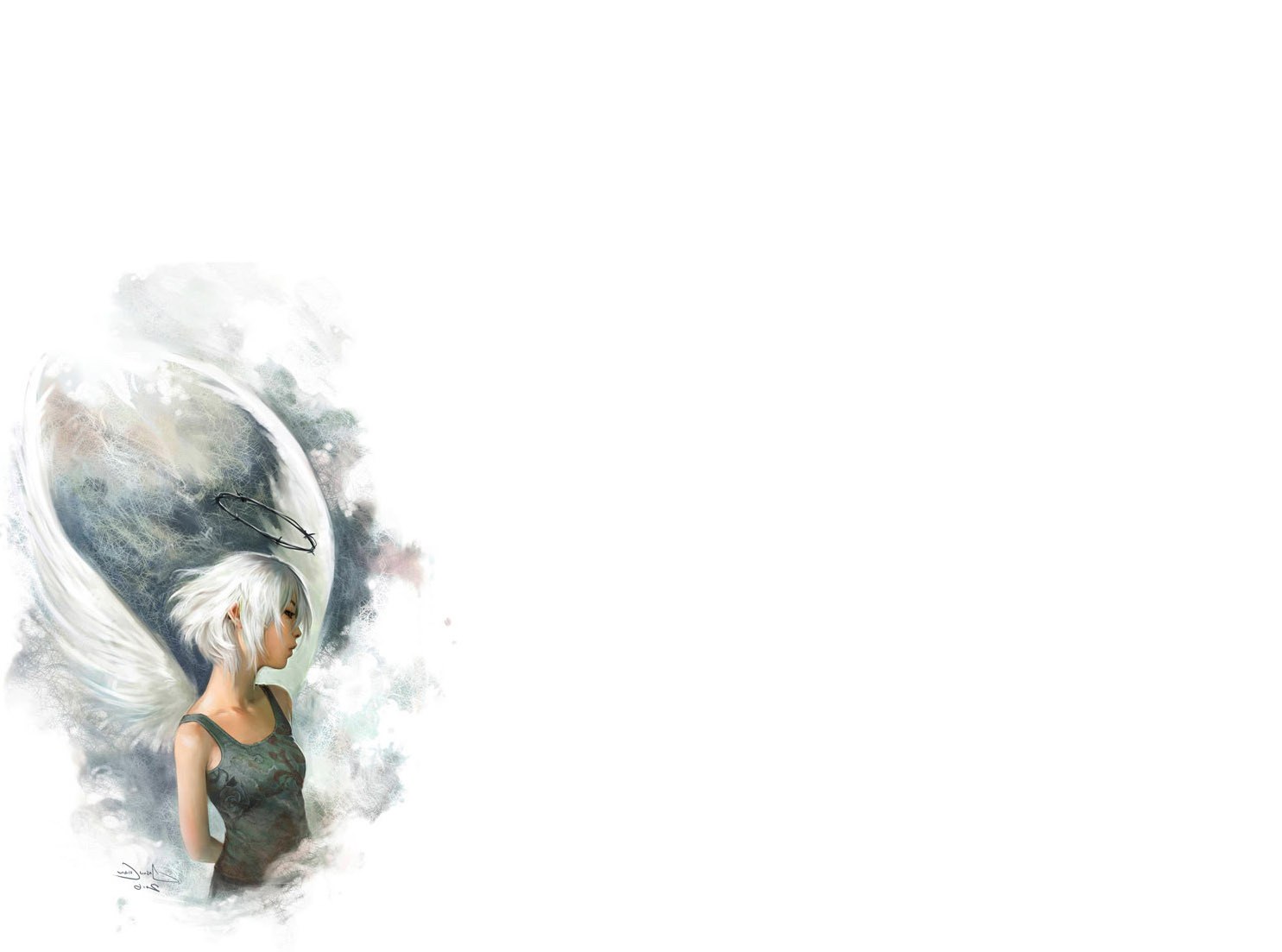 angel with white wings