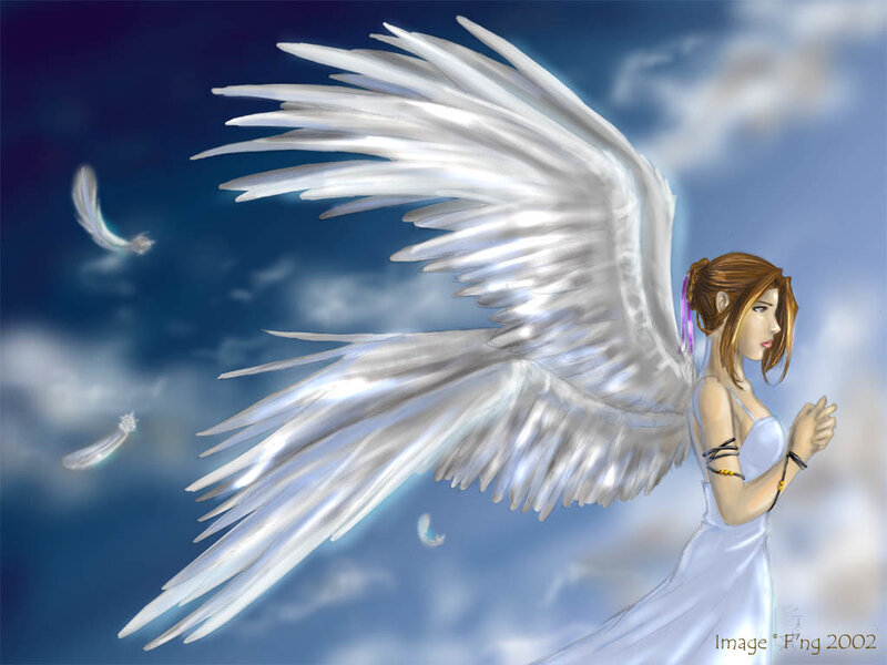 Angel with white wings