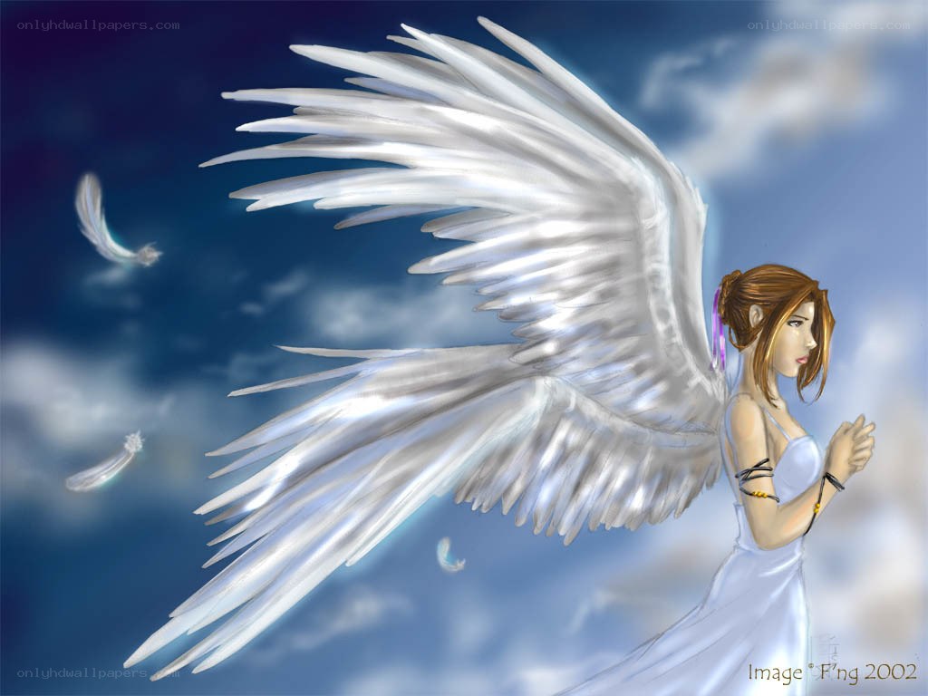 Angel with white wings