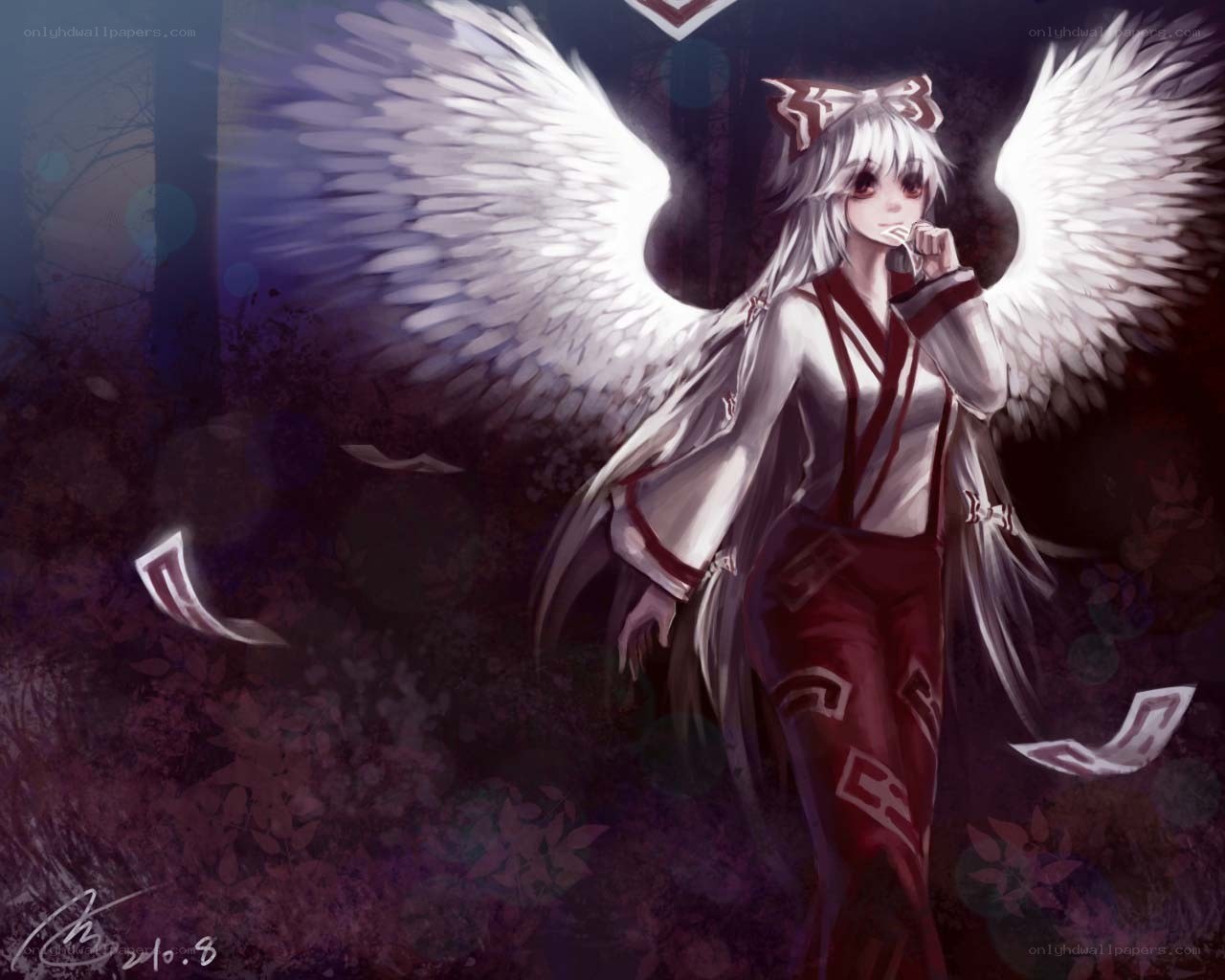 Angel with white wings