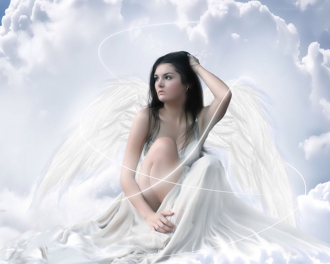 Angel with white wings