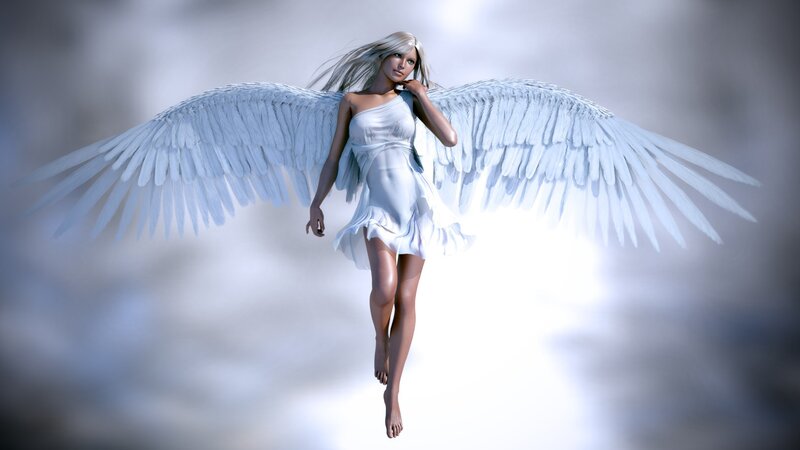 angel with white wings