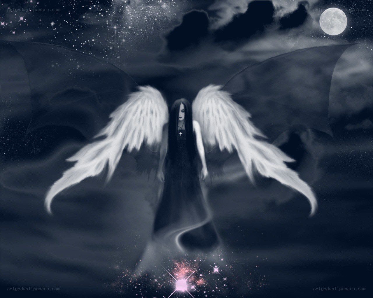 angel with white wings
