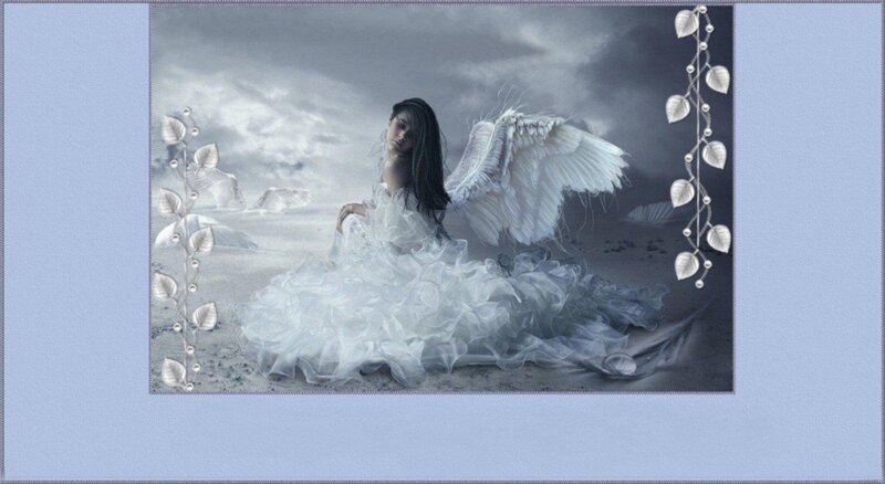 Angel with White Wings — Dramatic, Digital Art, Dress