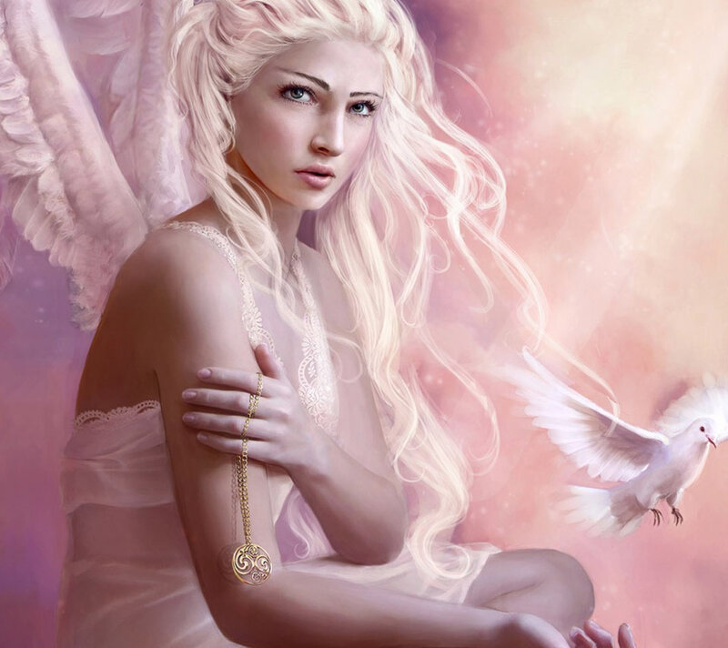 Angel with White Wings — Pink