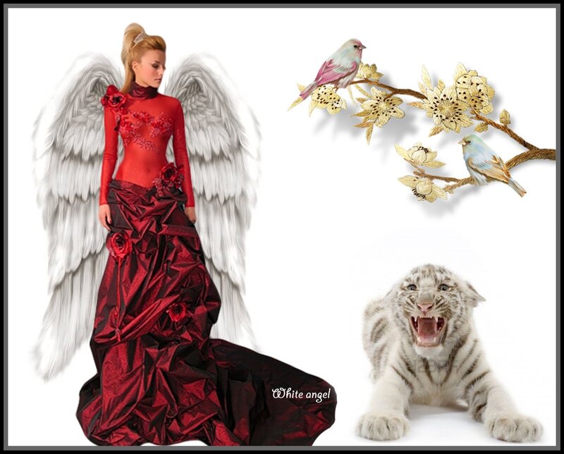 Angel with White Wings — Red