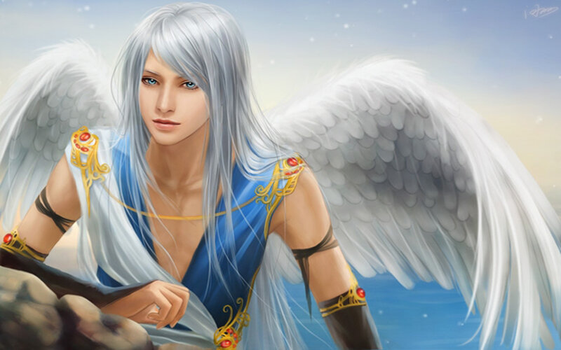 Angel with White Wings — Serene, Afternoon