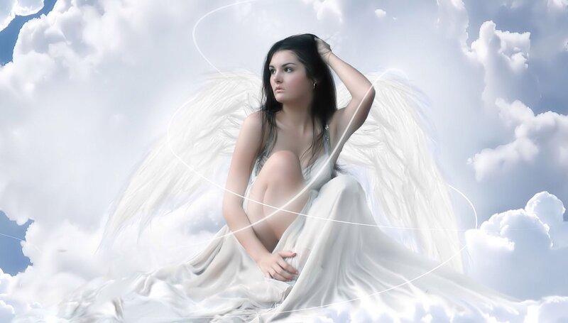 Angel with White Wings — Serene, Dress