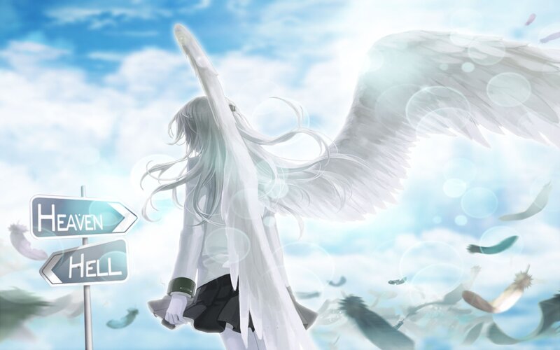 Angel with White Wings — Serene, Morning, Anime