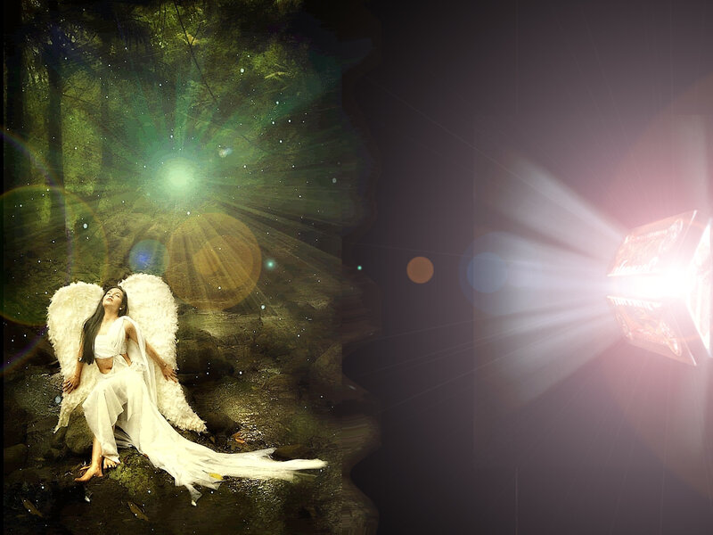 Angel with White Wings — Serene, Mystical
