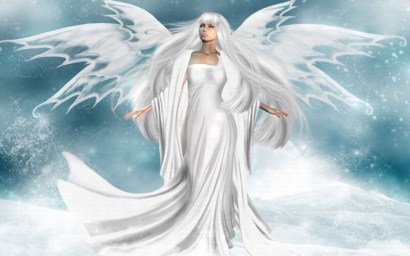 Angel with White Wings — Serene, Winter