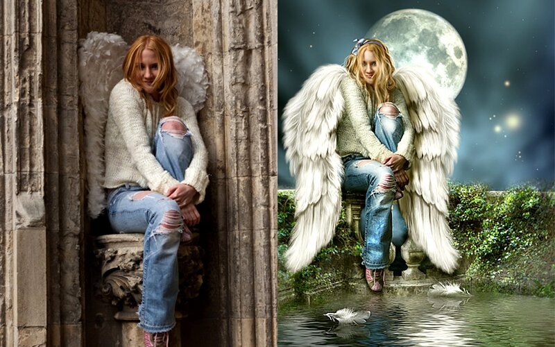 Angel with wings