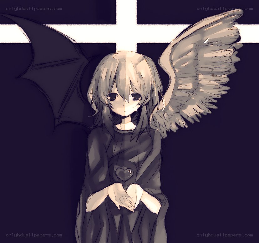 angel with wings and cross