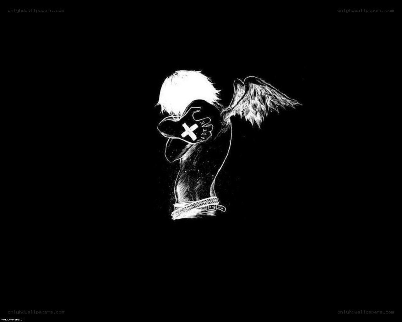 angel with wings and cross