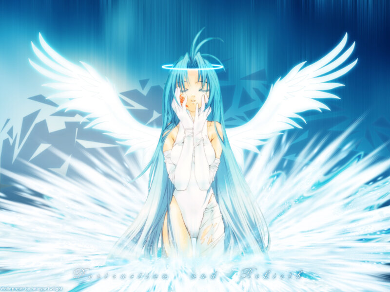 Angel with wings and halo
