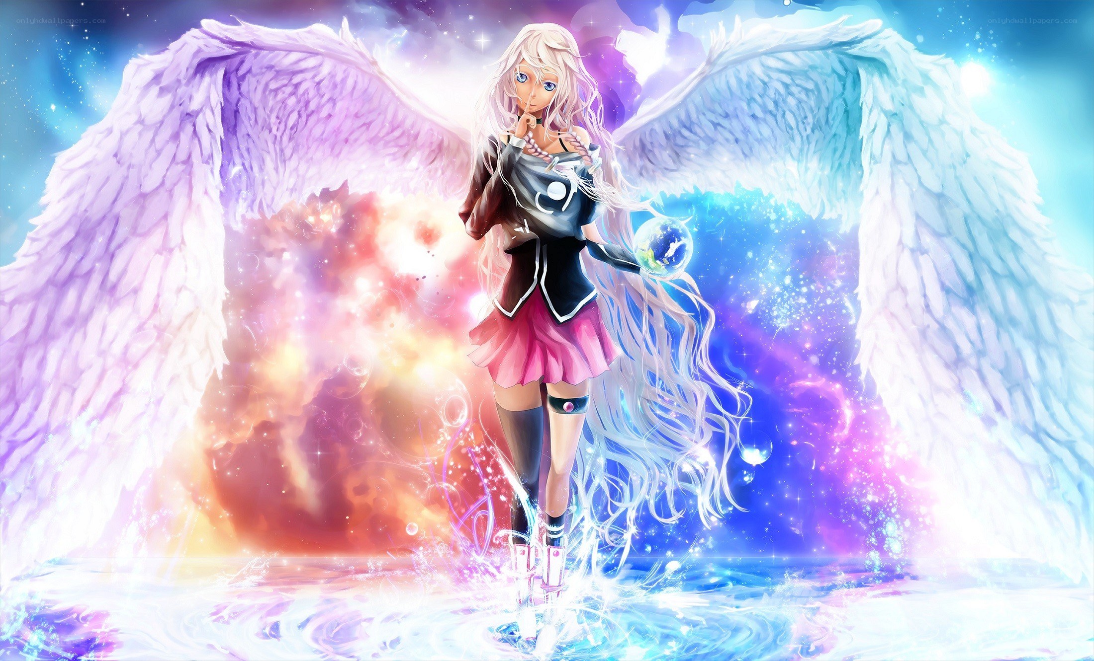 angel with wings and magic