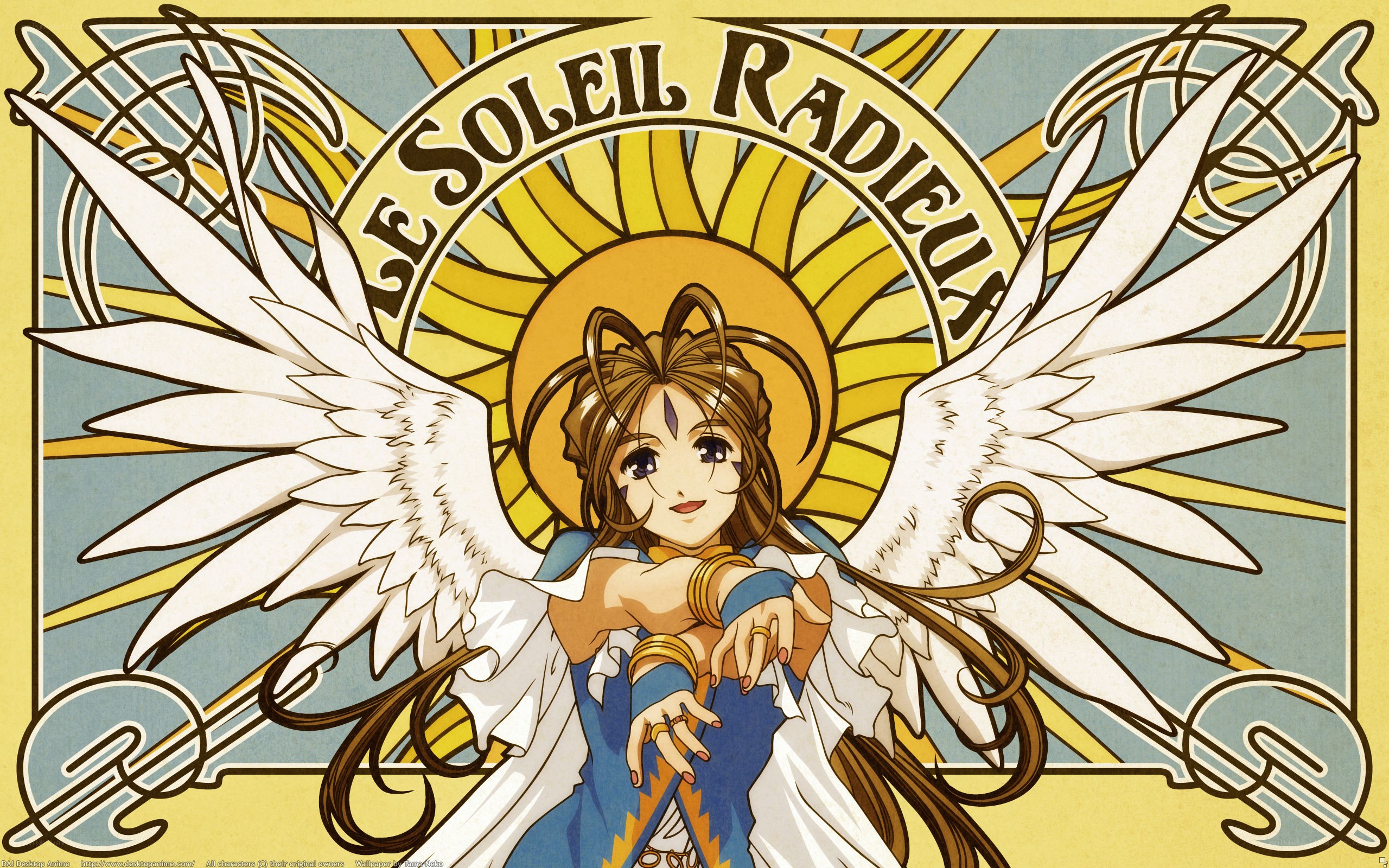Angel with wings and sun