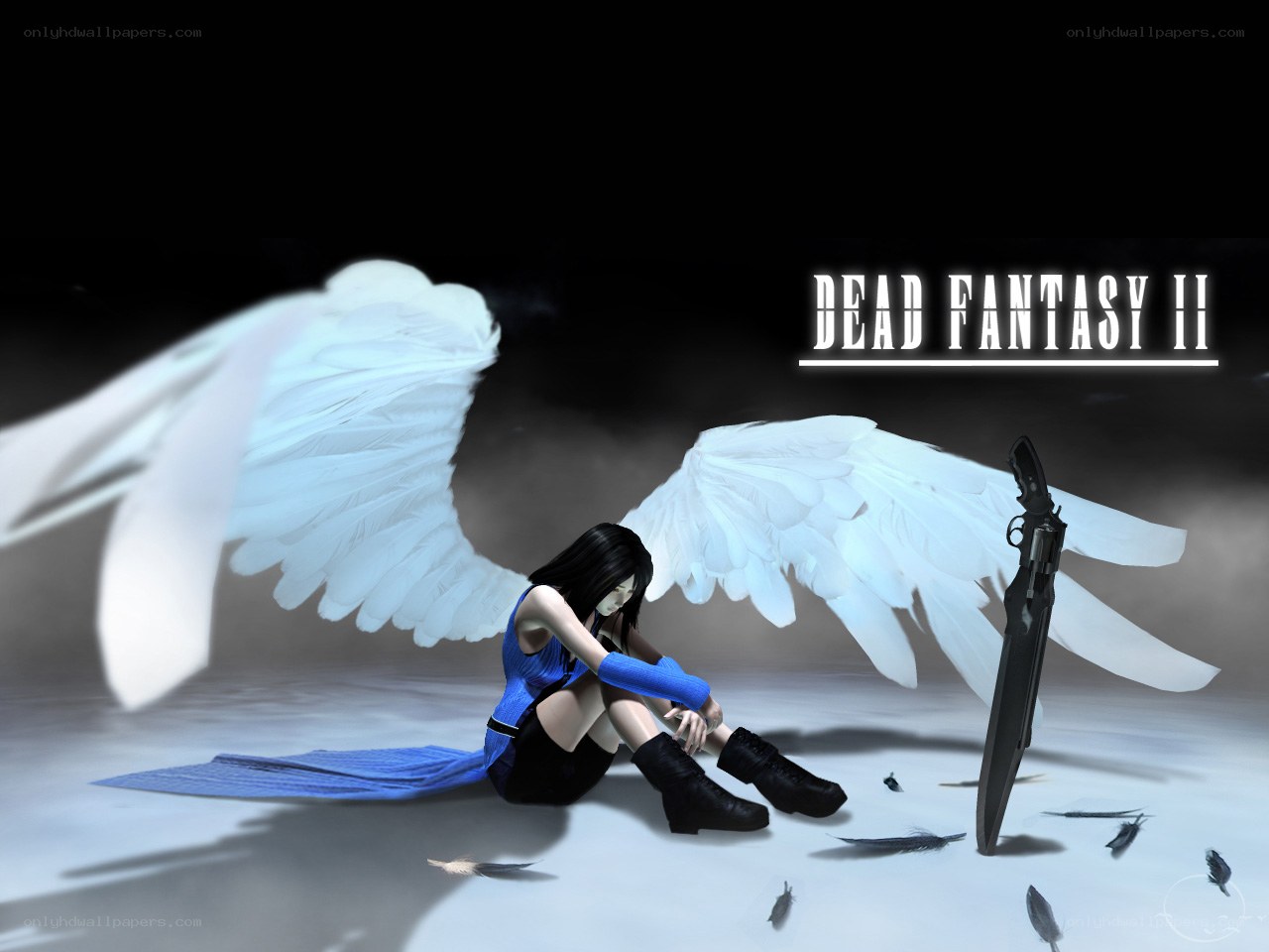 Angel with wings and sword