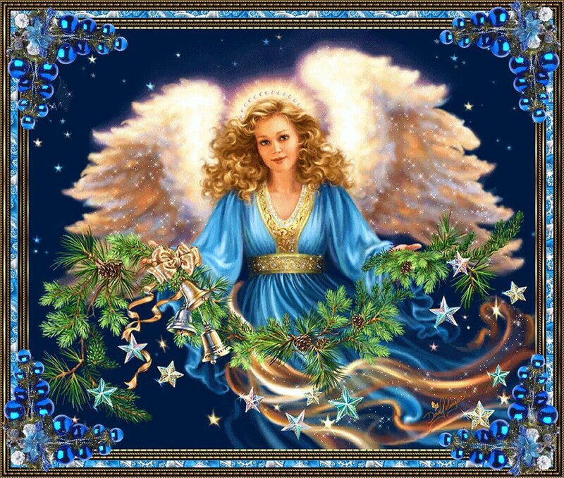 Angel with Wings and Wreath