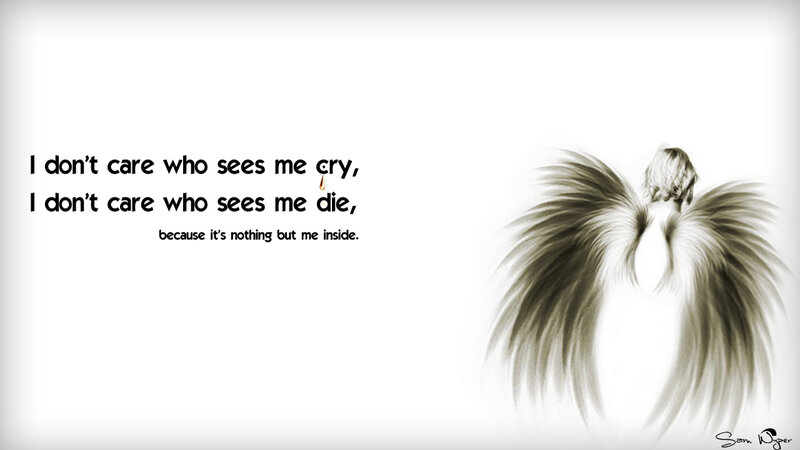 Angel with Wings — Black, Melancholic