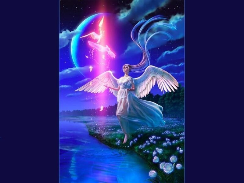 Angel with Wings — Blue, Serene