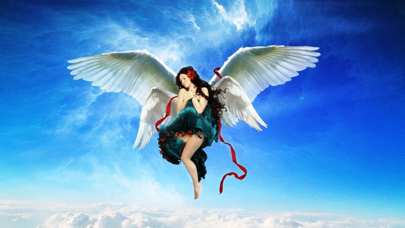 Angel with Wings Flying