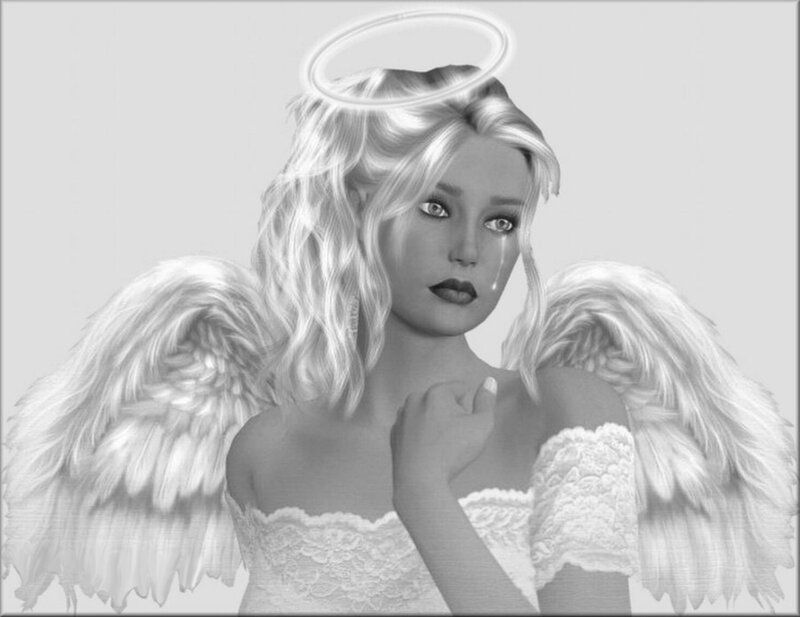 Angel with Wings — Gray