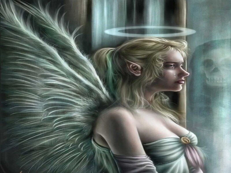 Angel with Wings — Green