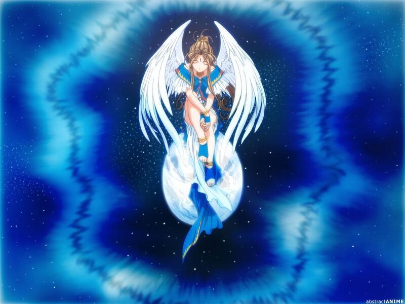 Angel with wings in space